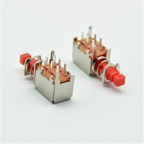 10 قطعة 6pin حماية البيئة مفتاح التبديل صف مزدوج ستة أرجل الذاتي قفل حزام الربيع مفتاح الطاقة مباشرة keyA03-3 in Saudi Arabia