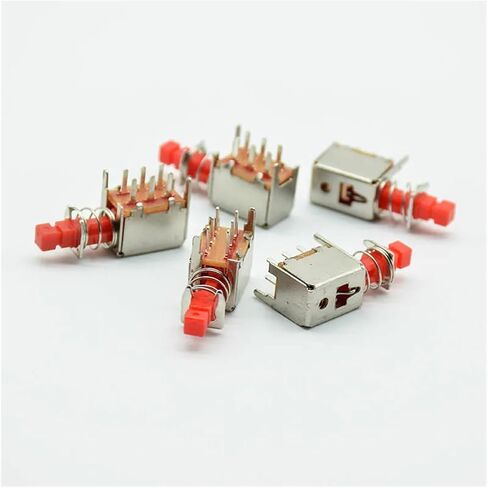 10 قطعة 6pin حماية البيئة مفتاح التبديل صف مزدوج ستة أرجل الذاتي قفل حزام الربيع مفتاح الطاقة مباشرة keyA03-3 in Saudi Arabia