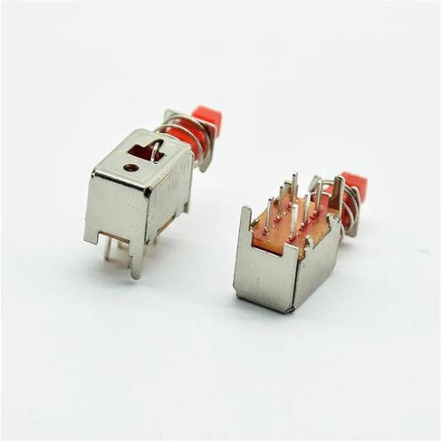 10 قطعة 6pin حماية البيئة مفتاح التبديل صف مزدوج ستة أرجل الذاتي قفل حزام الربيع مفتاح الطاقة مباشرة keyA03-3 in Saudi Arabia