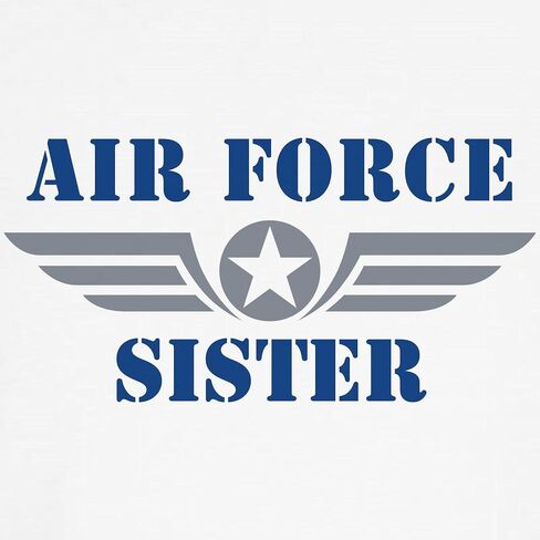 تي شيرت CafePress Air Force Sister للأطفال الصغار، تي شيرت لطيف برسومات للأطفال الصغار، 100% قطن in Kuwait