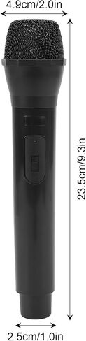 Kids Microphone, Plastic Microphone Toy, Realistic Prop Mic for Karaoke Dance Shows Practice Mic Prop for Karaoke Silver (Black) in Saudi Arabia