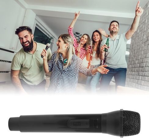 Kids Microphone, Plastic Microphone Toy, Realistic Prop Mic for Karaoke Dance Shows Practice Mic Prop for Karaoke Silver (Black) in Saudi Arabia