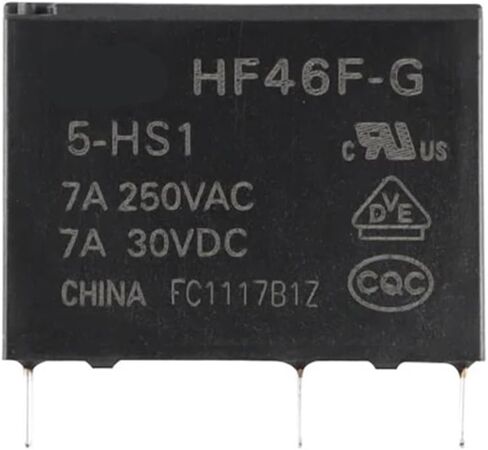 10Pcs/1pc HF46F Relay HF46F-G 005-HS1 012-HS1 024-HS1 5VDC 12VDC 24VDC DC Normally Open 7A 250VAC 30VDC 4PIN Power Relays(1Piece,HF46F-G-005-HS1) in Saudi Arabia