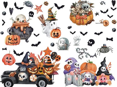 Fall Wall Sticker Thanksgiving Harvest Wall Decals for Kids Room Autumn Pumpkin Maple Leaves Home Decoration for Living Room Bedroom in Kuwait