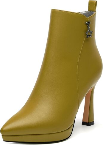 Women's ankle boots, high heels, thick soled shoes, pointed and sexy winter boots 4 In Stiletto High Heel in Saudi Arabia