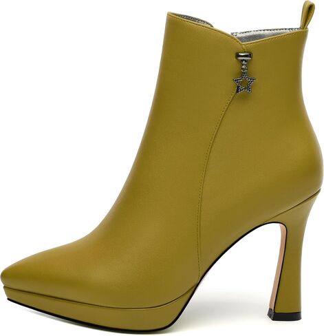 Women's ankle boots, high heels, thick soled shoes, pointed and sexy winter boots 4 In Stiletto High Heel in Saudi Arabia