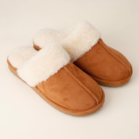Women's Soft Cozy Indoor Slippers with Non-Slip Slide Design for Bedroom and Home Use in Saudi Arabia