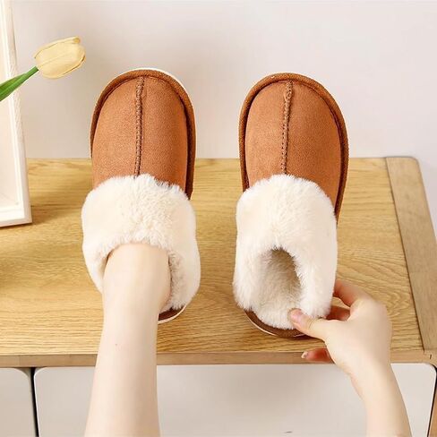 Women's Soft Cozy Indoor Slippers with Non-Slip Slide Design for Bedroom and Home Use in Saudi Arabia