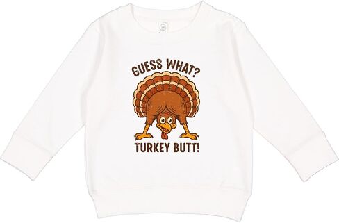 inktastic Guess What Turkey Butt Toddler Sweatshirt in Kuwait