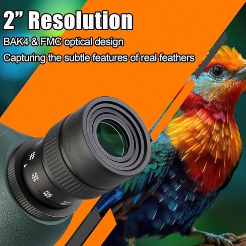 SVBONY SV406P نطاقات اكتشاف بزاوية 20-60x80، نطاق رصد ثنائي التركيز ED لمشاهدة الطيور، نطاقات اكتشاف مقاومة للماء IPX7 لمشاهدة الحياة البرية، متوافق مع كاميرا WiFi SC001 in Kuwait