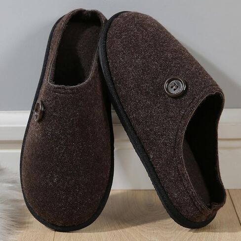 Mens Womens Cozy Memory Foam Scuff Slippers Slip On Warm House Shoes Indoor Home Bedroom Slippers With Rubber Sole in Kuwait