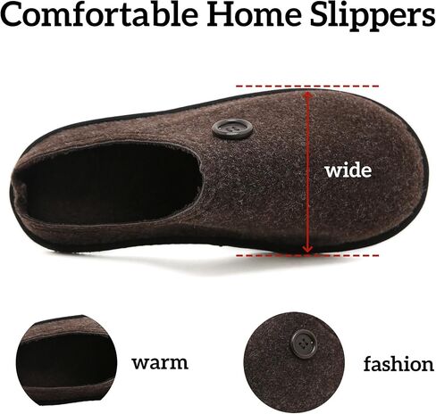 Mens Womens Cozy Memory Foam Scuff Slippers Slip On Warm House Shoes Indoor Home Bedroom Slippers With Rubber Sole in Kuwait