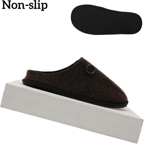 Mens Womens Cozy Memory Foam Scuff Slippers Slip On Warm House Shoes Indoor Home Bedroom Slippers With Rubber Sole in Kuwait