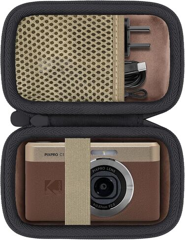 حافظة كاميرا متوافقة مع كاميرا KODAK PIXPRO C1 الرقمية ذات التكبير السهل (جراب بني) in Saudi Arabia