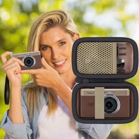 حافظة كاميرا متوافقة مع كاميرا KODAK PIXPRO C1 الرقمية ذات التكبير السهل (جراب بني) in Saudi Arabia