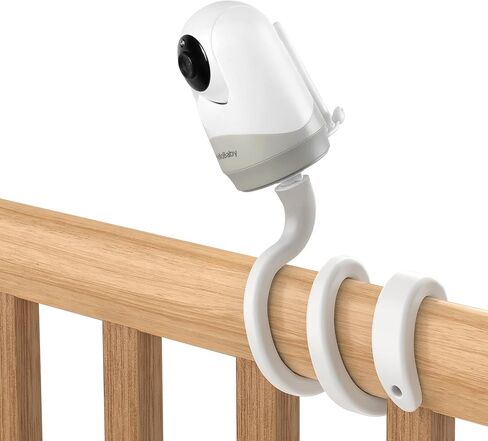 Monitor Mount Compatible with HelloBaby, Baby Camera Mount Holder with Gooseneck Arm & Silicone Surface for Monitor Crib Use in Saudi Arabia