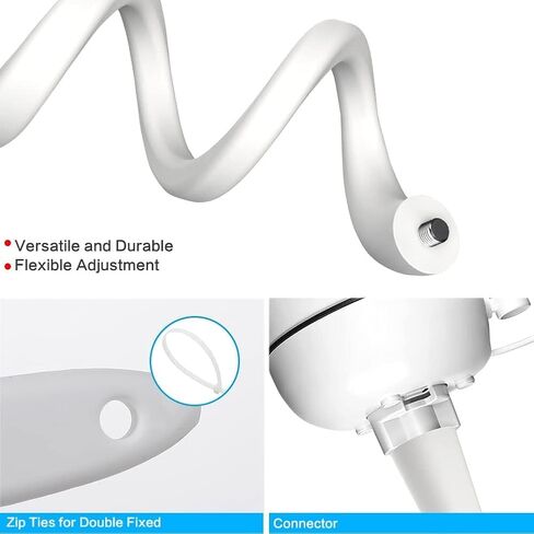 Monitor Mount Compatible with HelloBaby, Baby Camera Mount Holder with Gooseneck Arm & Silicone Surface for Monitor Crib Use in Saudi Arabia