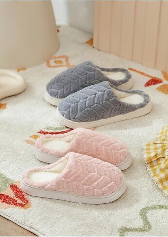 Slippers for Women Men Winter House Plush Bedroom Shoes in Saudi Arabia