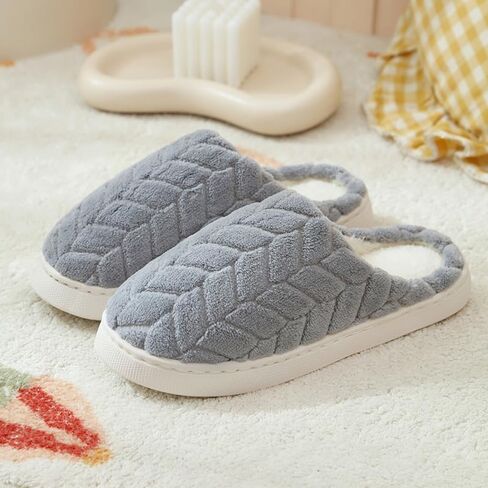 Slippers for Women Men Winter House Plush Bedroom Shoes in Saudi Arabia