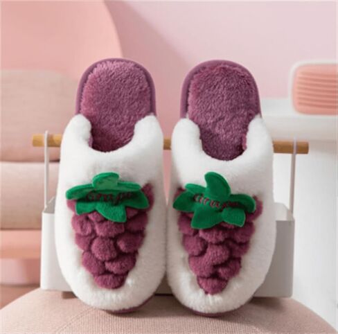 Nevka Fuzzy Fruit Slipper for a Kawaii Winter Fluffy Comfort with Adorable Design Thick Plush Warm Cute Aesthetic Delight in Saudi Arabia