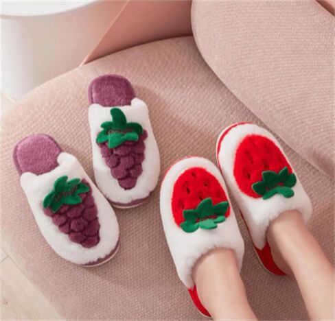 Nevka Fuzzy Fruit Slipper for a Kawaii Winter Fluffy Comfort with Adorable Design Thick Plush Warm Cute Aesthetic Delight in Saudi Arabia