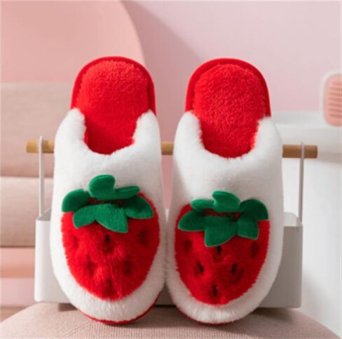 شبشب Nevka Fuzzy Fruit لراحة شتوية كاواي مع تصميم رائع من القطيفة السميكة الدافئة والجذابة in Kuwait