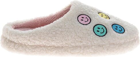 Josmo Women Fuzzy Slippers Cozy Slip-On House Shoes Cute Heart Smiley Face Plush Soft Warm Comfy Slides Size 5-10 US Womens in Saudi Arabia