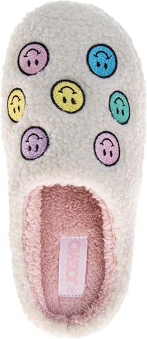 Josmo Women Fuzzy Slippers Cozy Slip-On House Shoes Cute Heart Smiley Face Plush Soft Warm Comfy Slides Size 5-10 US Womens in Saudi Arabia
