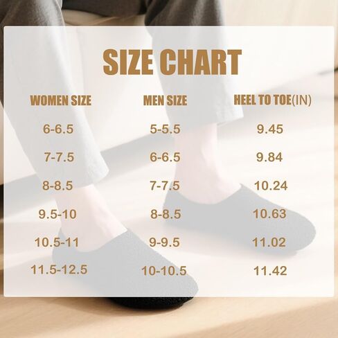 House Slippers for Women Men Cozy Indoor House Bedroom Shoes Portable Washable Travel Slippers Socks with Non Slip Sole in Saudi Arabia