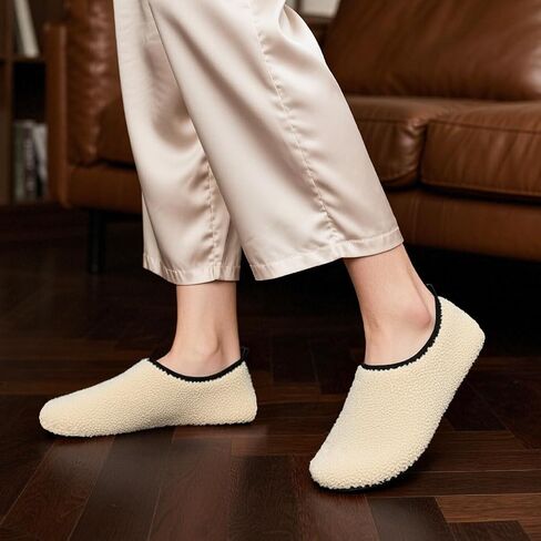 House Slippers for Women Men Cozy Indoor House Bedroom Shoes Portable Washable Travel Slippers Socks with Non Slip Sole in Saudi Arabia