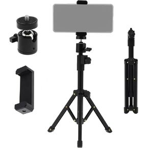 Metal Tripod Stand 1/4" Thread Desk Tripods for Webcam Camera Ring Light Phone Mount Holder Extendable 360°Ball Head Fits Majority of Digital Devices in Kuwait