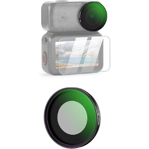 مرشح NEEWER CPL متوافق مع DJI Osmo Nano، مرشح عدسة كاميرا مستقطب دائري قابل للتعديل، ملحقات زجاجية بصرية متعددة الطبقات مع واقي شاشة من الزجاج المقسى in Kuwait