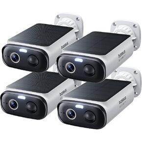 كاميرات الأمن الشمسي BASEUS Wireless Outdoor S1 Lite ، 2K QHD ، الطاقة المستمرة ، الرؤية الليلية الملونة ، الكشف البشري منظمة العفو الدولية ، IP67 ، لا رسوم شهرية ، تخزين محلي ، يعمل مع Alexa & Google Home in Kuwait