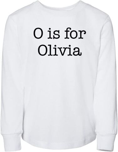 تي شيرت O for Olivia للأطفال الصغار بأكمام طويلة in Kuwait