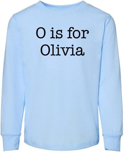 O is for Olivia Toddler Kids Long Sleeve T-Shirt in Saudi Arabia
