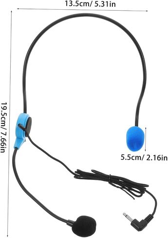 SUPVOX Headset Microphone for Interviews Adjustable and Comfortable High Fidelity Recording Mic for Vlogging Public Speaking and Fitness Activitiesblue in Saudi Arabia