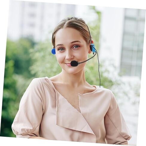 SUPVOX Headset Microphone for Interviews Adjustable and Comfortable High Fidelity Recording Mic for Vlogging Public Speaking and Fitness Activitiesblue in Saudi Arabia