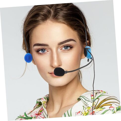SUPVOX Headset Microphone for Interviews Adjustable and Comfortable High Fidelity Recording Mic for Vlogging Public Speaking and Fitness Activitiesblue in Saudi Arabia