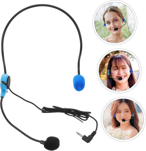 SUPVOX Headset Microphone for Interviews Adjustable and Comfortable High Fidelity Recording Mic for Vlogging Public Speaking and Fitness Activitiesblue in Saudi Arabia