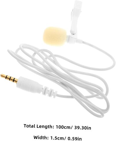 Yardwe Mini Microphone for Smartphone Clip Lavalier Mic Noise-canceling Tiny Microphone for Phone in Saudi Arabia