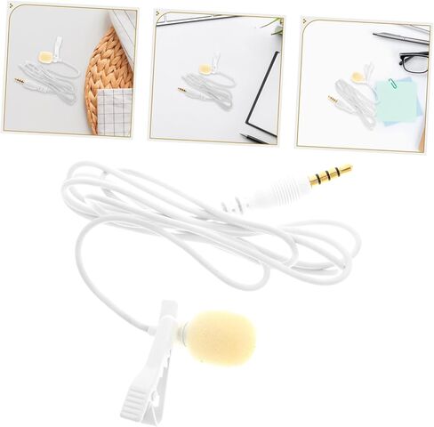 Yardwe Mini Microphone for Smartphone Clip Lavalier Mic Noise-canceling Tiny Microphone for Phone in Saudi Arabia