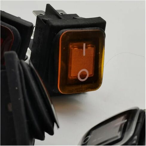 Waterproof Boat Shaped Switch RL2-2X2N6 pin 2 Gear with Light six pin Rocker Switch Silver self-Locking(3) in Saudi Arabia