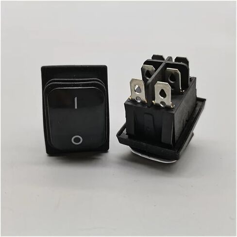 Waterproof Boat Shaped Switch RL2-2X2N6 pin 2 Gear with Light six pin Rocker Switch Silver self-Locking(3) in Saudi Arabia