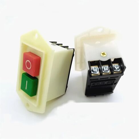 1pcs Lc3-5 Lc3-10 Start Stop Self Locking Button Switch AC 220 / 380V 10A I/O Bench Drill Grinder Cutter Switch(LC3-10) in Saudi Arabia