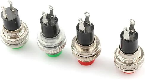 10pcs10MMSmall Button Switch Ds-316 Ds-314 Non Lock Self Reset Doorbell Horn Switch Button Switch(DS-316 Reset red,10pcs) in Saudi Arabia