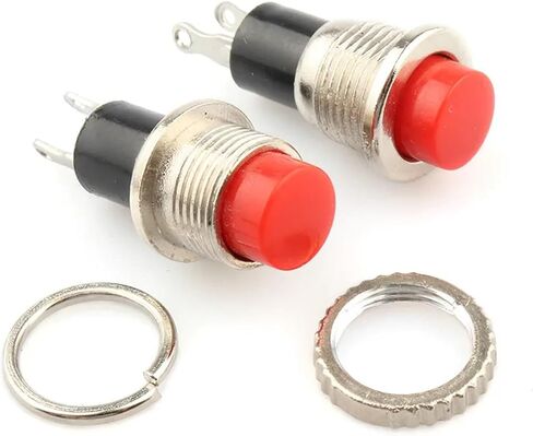 10pcs10MMSmall Button Switch Ds-316 Ds-314 Non Lock Self Reset Doorbell Horn Switch Button Switch(DS-316 Reset red,10pcs) in Saudi Arabia