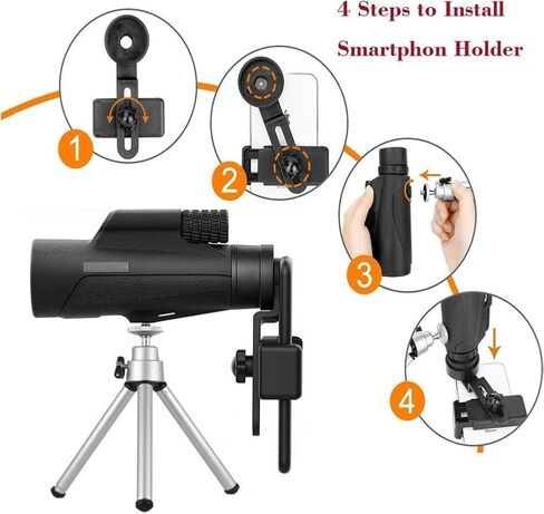Portable Binoculars High Power Waterproof Monocular Telescope 12X50 High Definition High Power BAK4 Prism Monocular Telescope for Bird Watching Boating Hiking in Saudi Arabia