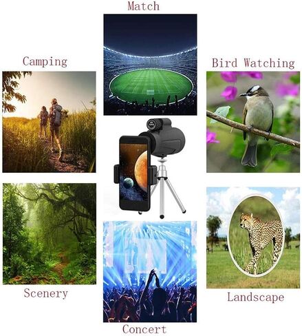 Portable Binoculars High Power Waterproof Monocular Telescope 12X50 High Definition High Power BAK4 Prism Monocular Telescope for Bird Watching Boating Hiking in Saudi Arabia