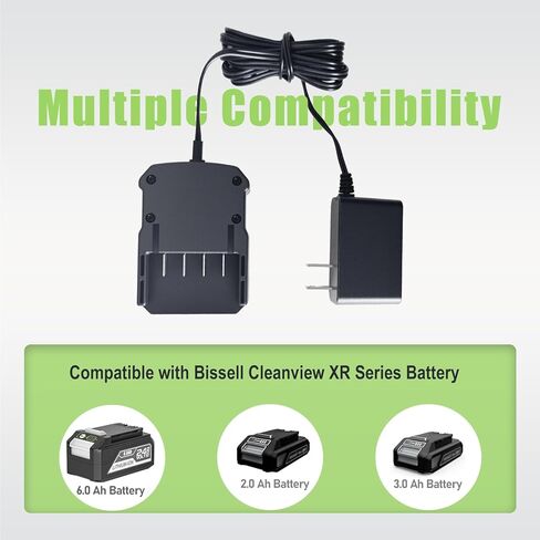 شاحن سريع GOXX بقدرة 51.6 واط متوافق مع بطارية Bissell CleanView XR وXR Pet Stick Vacuum 24V 4054، ومحول طاقة متوافق مع Bissell Powerclean XR Vacuum Model 3789 3797 3789U 3789X 3797VW in Kuwait