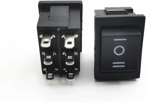 5 قطعة KCD1 21*15 6Pin قارب سيارة الروك التبديل 6A/10A 250 فولت/125VAC مفتاح بـزر دفع (6pin3d) in Saudi Arabia
